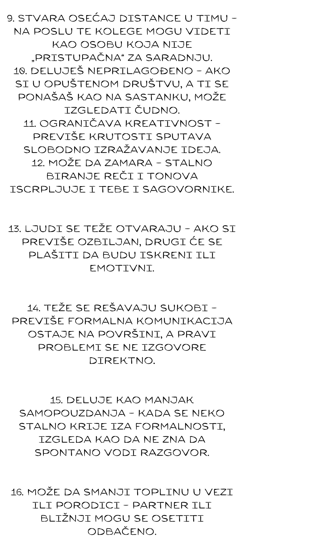 Kada preterana formalnost može biti problem
