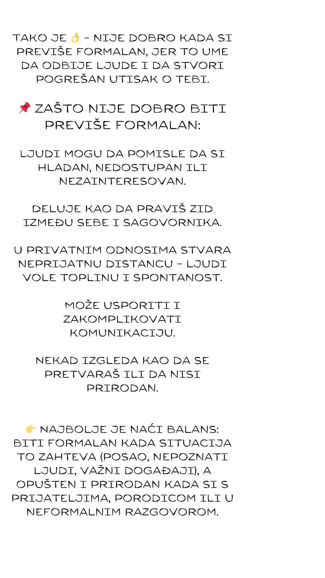 Kada preterana formalnost može biti problem